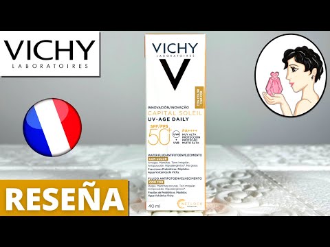 🤎VICHY Capital Soleil UV-AGE Daily SPF 50+ con COLOR✅El Mejor Bloqueador Solar para ACLARAR la Piel