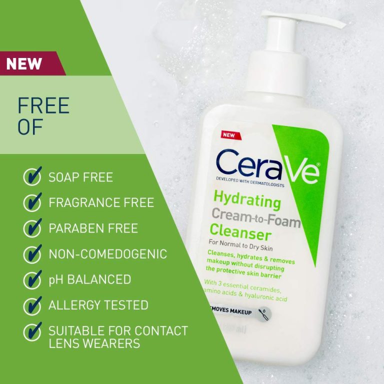 CeraVe Hydrating CreamtoFoam Cleanser Mejor Jabón 2024